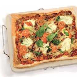 Image showing the Rectangular pizza stone, 42 x 30cm, natural product.