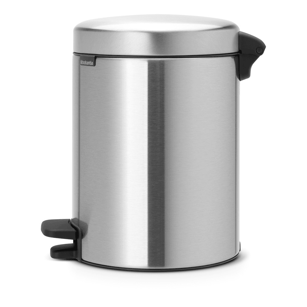 NewIcon Pedal bin, 5 litre, Matt Steel