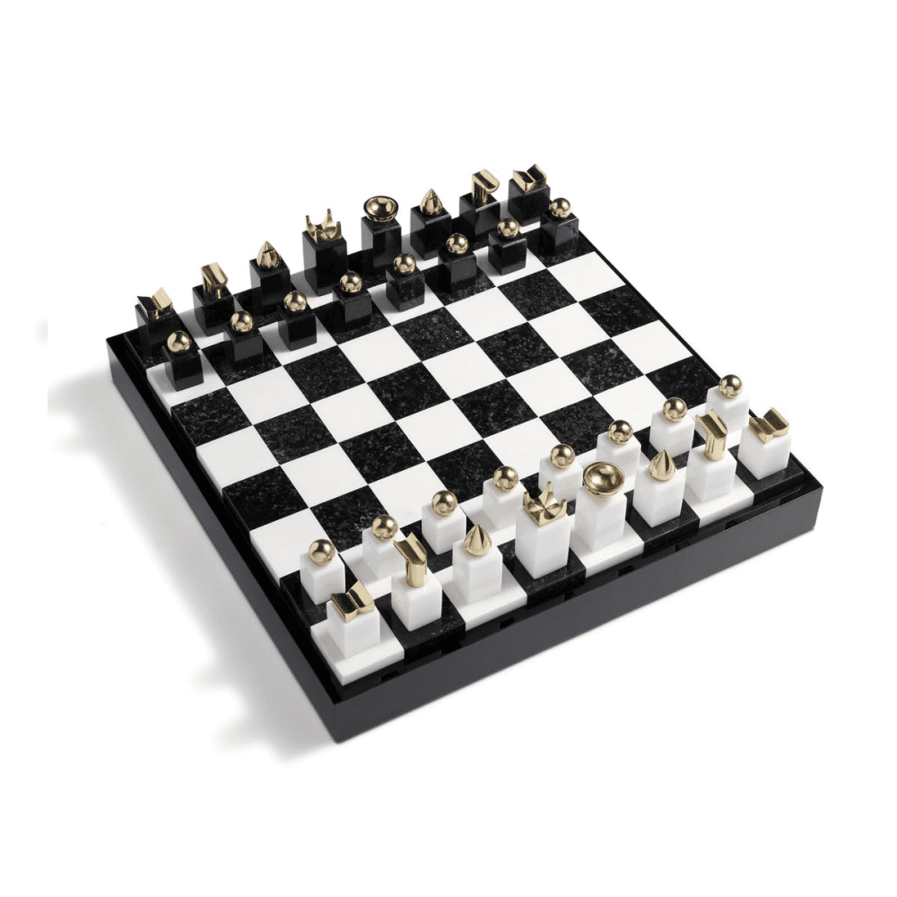 Games Chess set, 41 x 41 x 6cm, Black & White