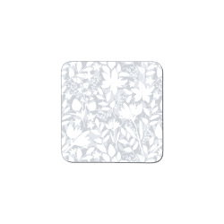 Image showing the Floral Set of 6 Coasters, D10.5cm, Grey product.