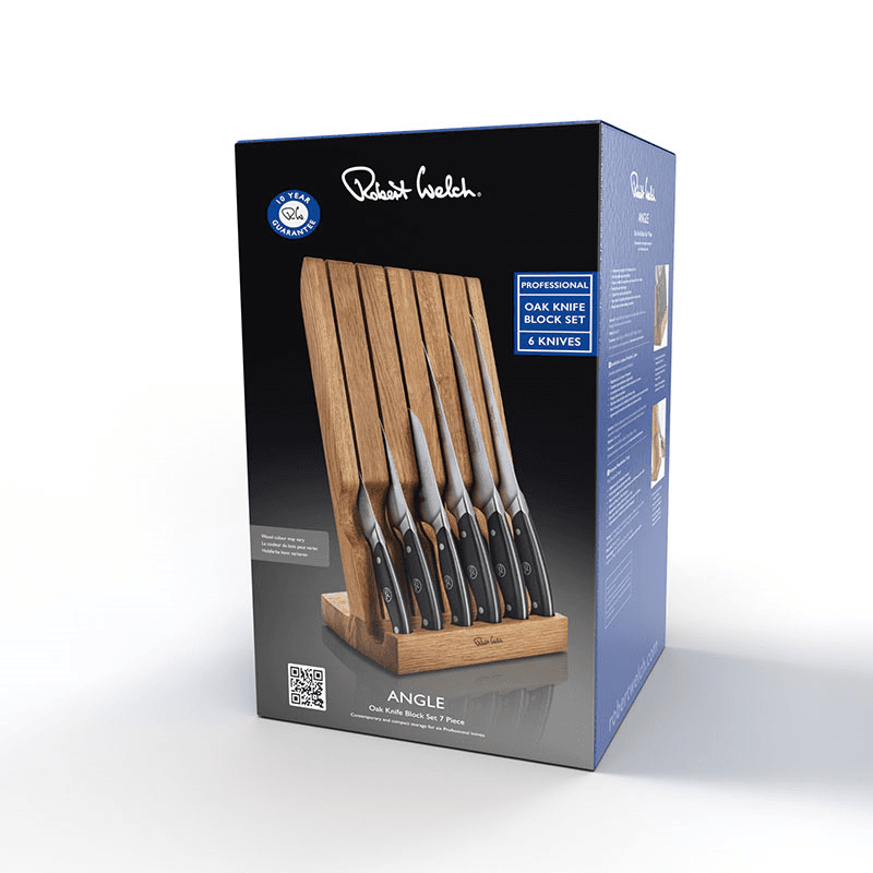 Professional 7 Piece Knife Block Set, Oak