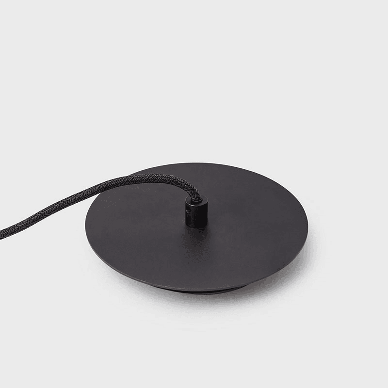 Large Loop Single Pendant with Sphere IV, Dark Grey
