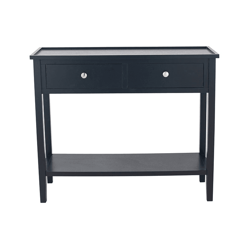 Chelmsford Console Table, Satin Black