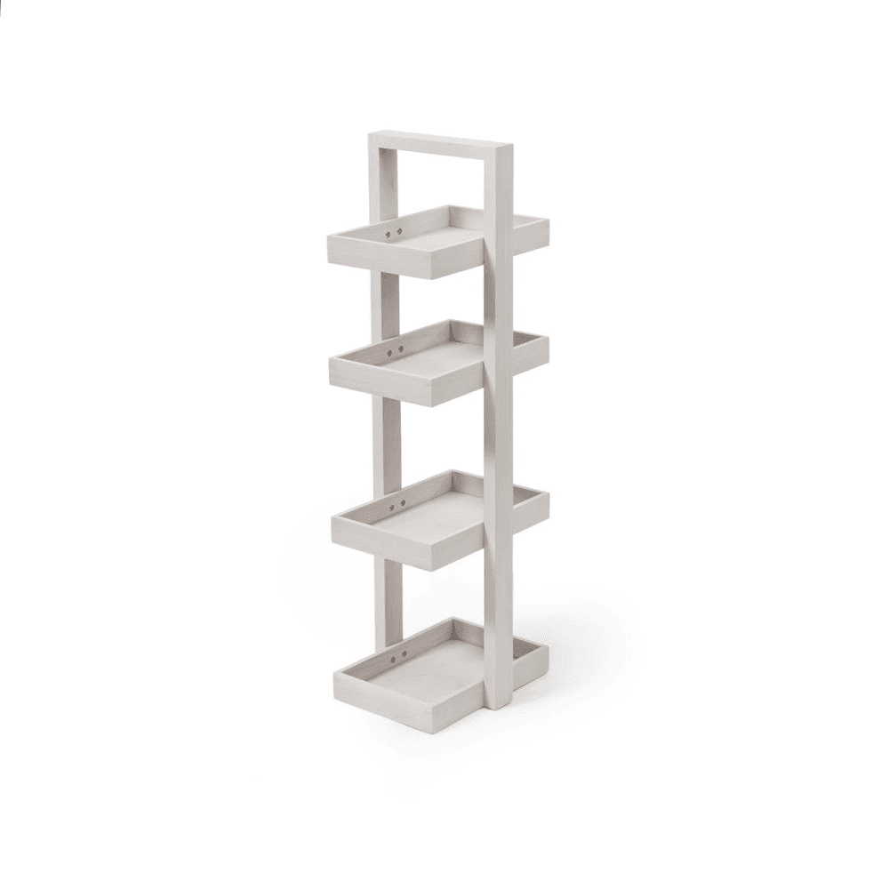 Quattro 4 tier caddy, H83 x W22 x D26cm, Oyster White