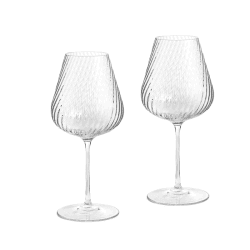 Image showing the Vera Wang Swirl Set of 2 White Wine Glasses, 440ml, Clear product.