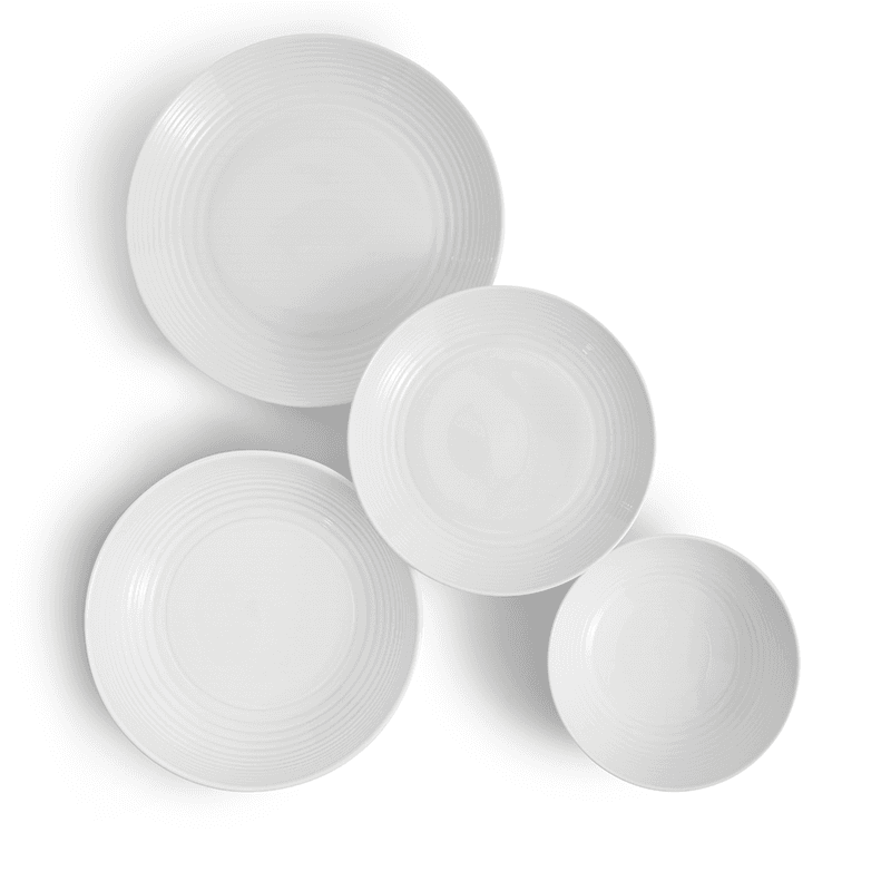 Gordon Ramsay Maze 16 Piece Dinnerware Set, White