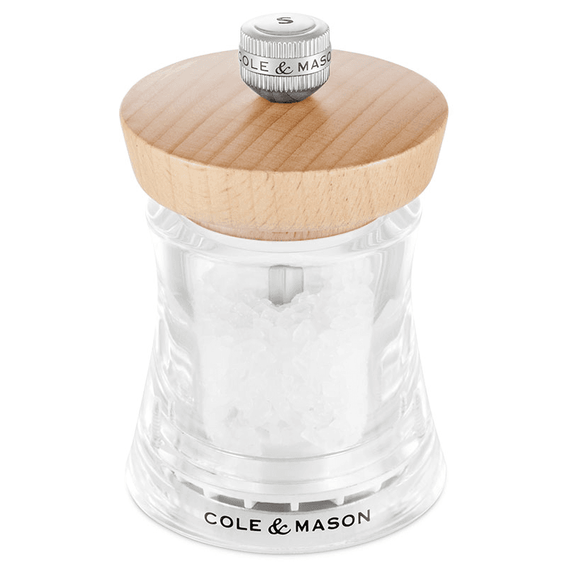 Holborn Acrylic Salt Mill, 95mm, Natural Beech