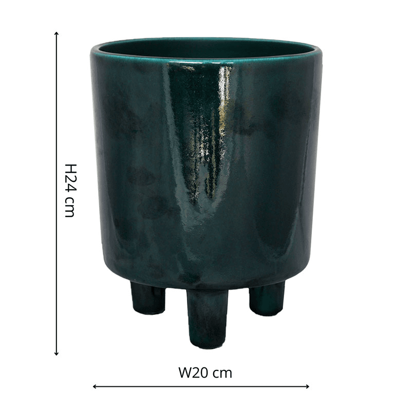 Pisa Planter, H20 x W24 x D24cm, Emerald
