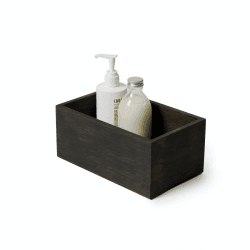 Image showing the Mezza Storage box, H10 x W23 x D14cm, Dark Brown product.
