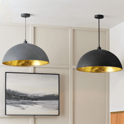 Image showing the Anders Dome Pendant, H142cm, Black product.