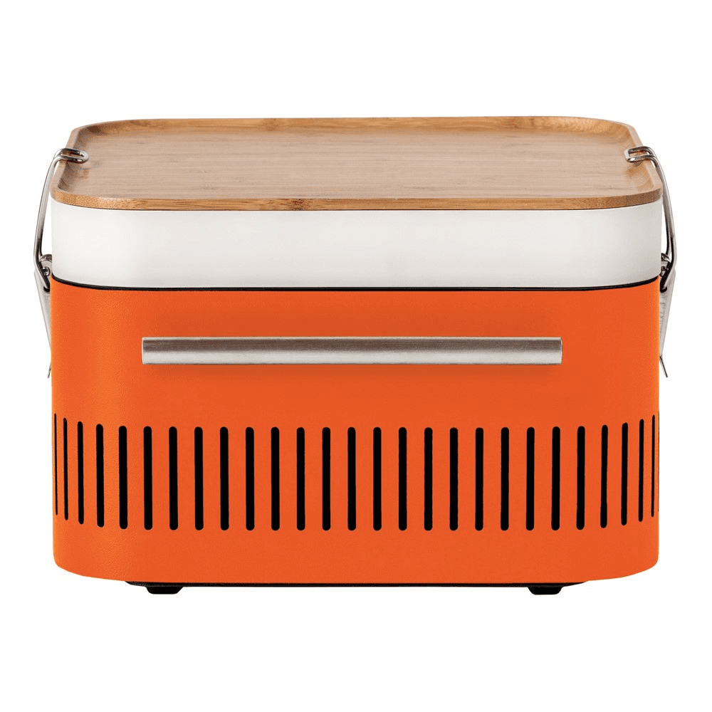 Cube Charcoal portable barbeque, H23 x D35 x W43cm, Orange