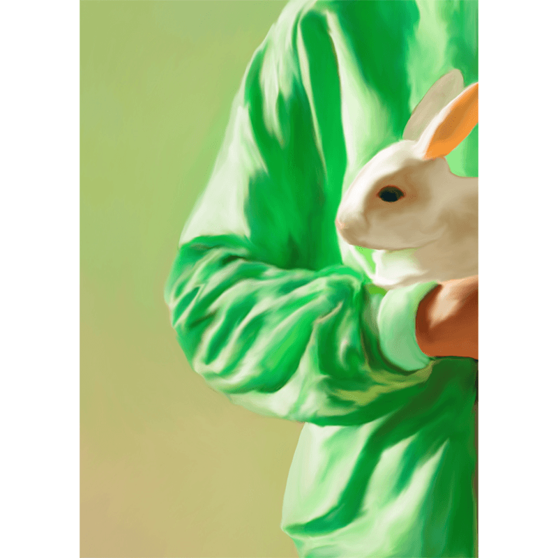 White Rabbit Art Print, 70 x 100cm