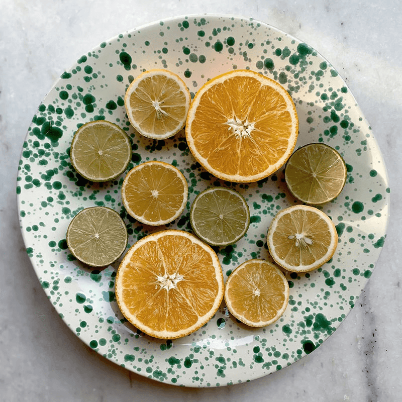 Splatter Shallow Serving Bowl, D29cm, Pistachio