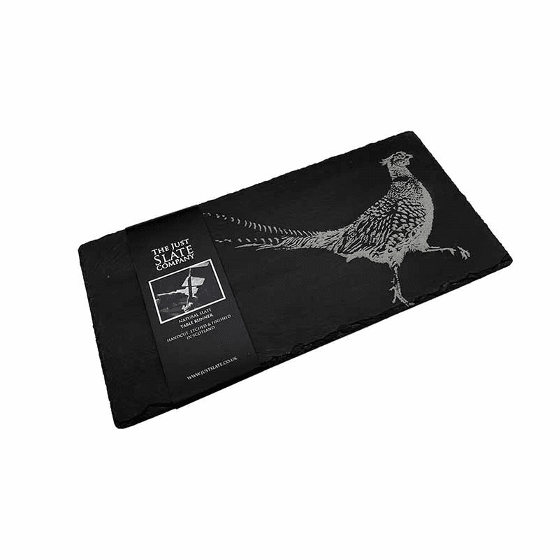 Pheasant Slate Table Runner, H25 x W50cm, Black