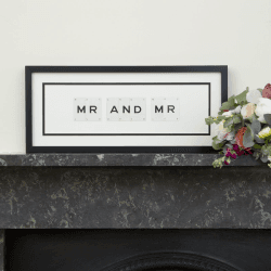 Image showing the MR AND MR 'Mr & Mr' Word Frame product.