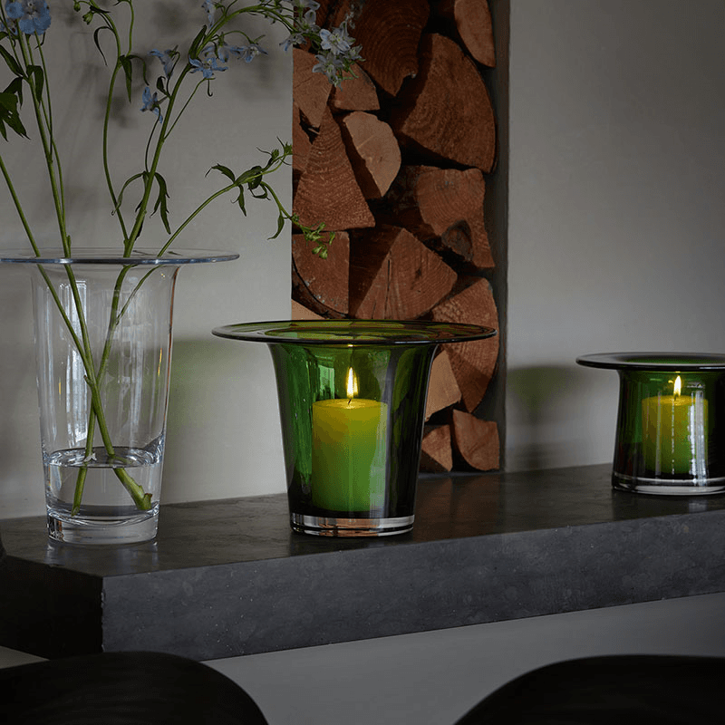 Victoria Vase/Lantern, H19cm, Fern Green