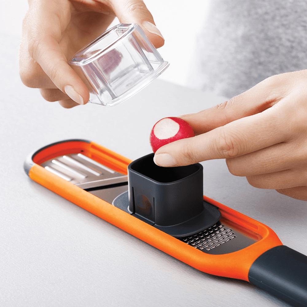Handi-Grate 2-in-1 mini grater and slicer, Orange