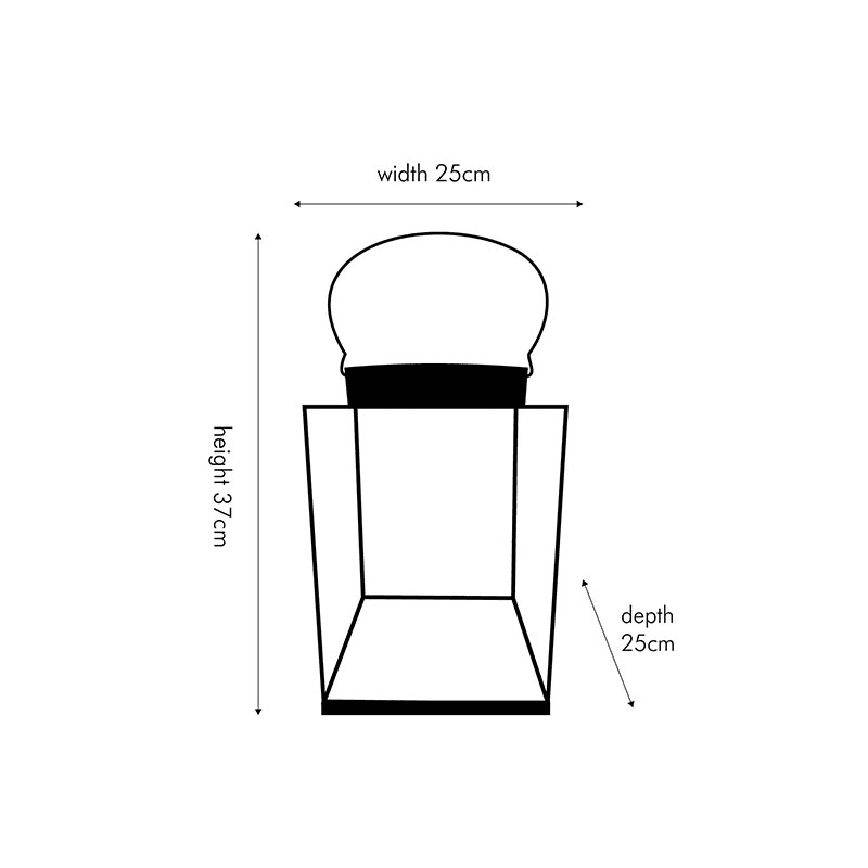 Metal Lantern, H26cm, Antique Brass