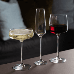 Image showing the Elevate Set of 2 Champagne Saucers, 300ml, Clear product.