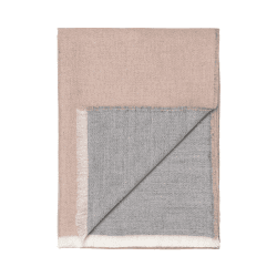 Image showing the Venice Throw, H190cm x W130cm, White/Nude product.