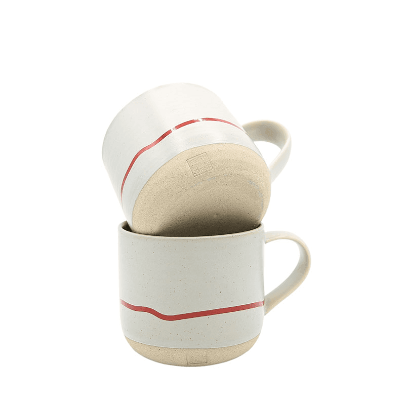 Studio Mug, 350ml, Pebble & Red