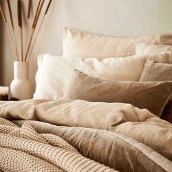 Image showing the Organic Retreat Duvet Set, Double, Oat product.