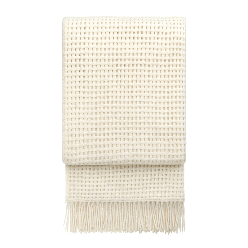 Basket Plaid Throw, H200cm x W130cm, Off White