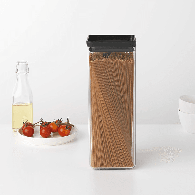 Tasty+ Square Canisters Set of 4, Dark Grey