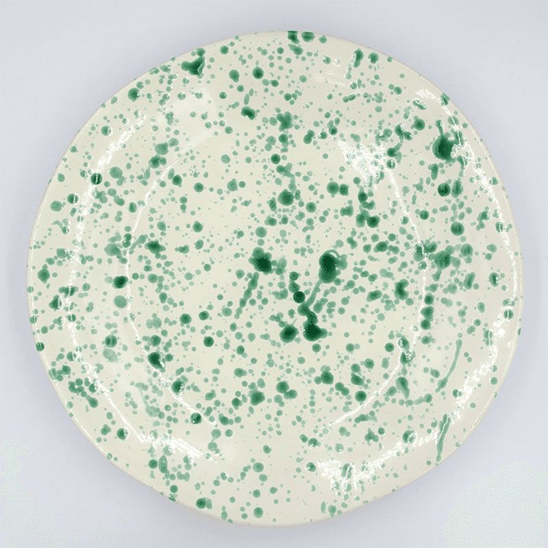 Splatter Shallow Serving Bowl, D29cm, Pistachio