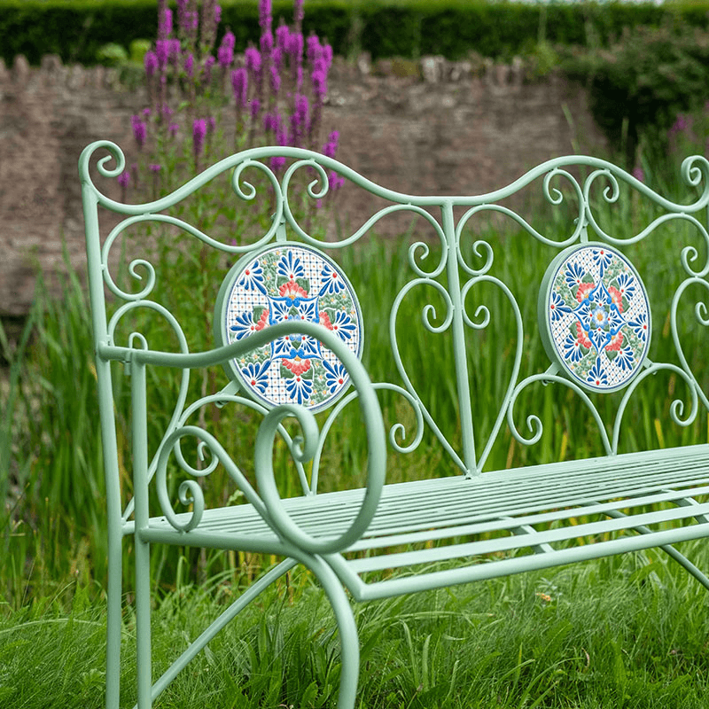 Mosaic Bench, Green
