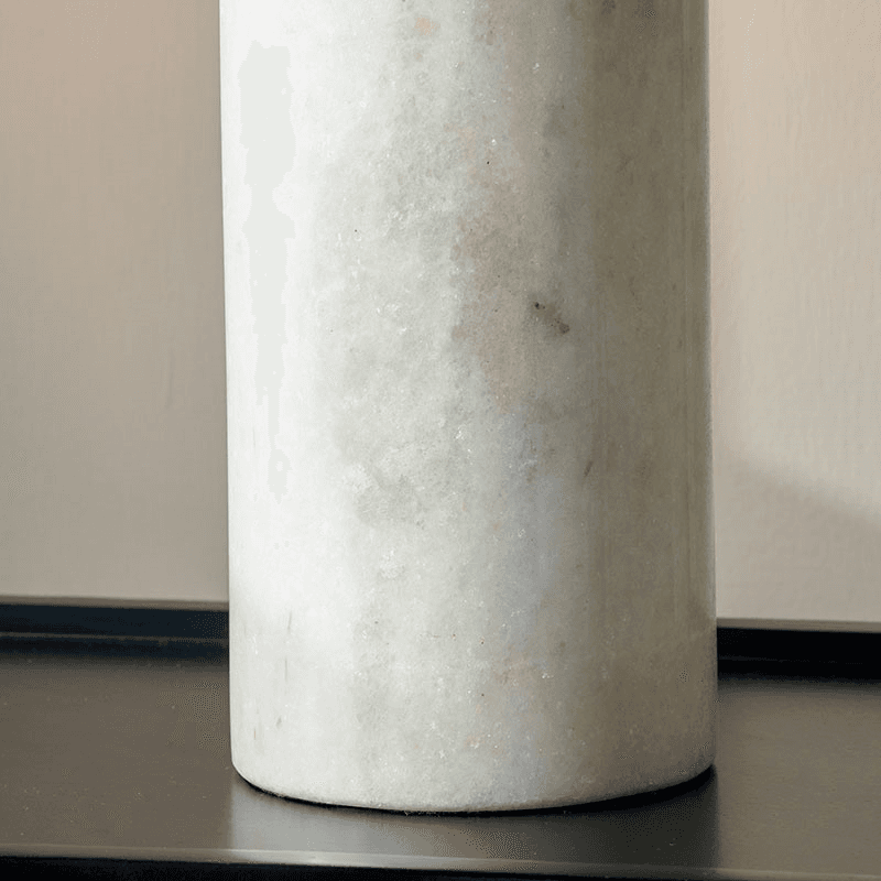 Kiorini Table Lamp Base, H35cm, White Marble