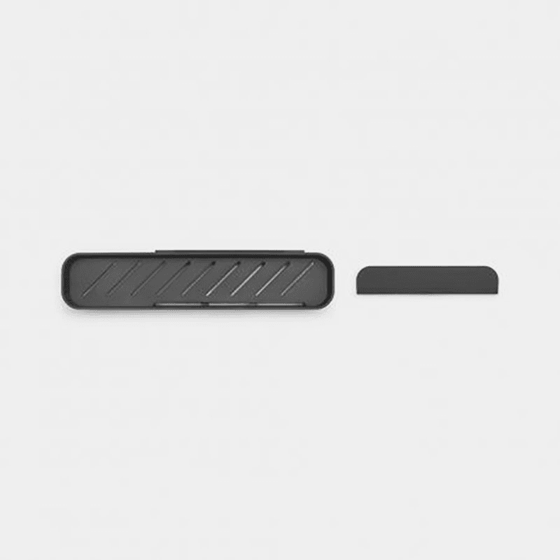 MindSet Shower Shelf With Squeegee, Dark Grey