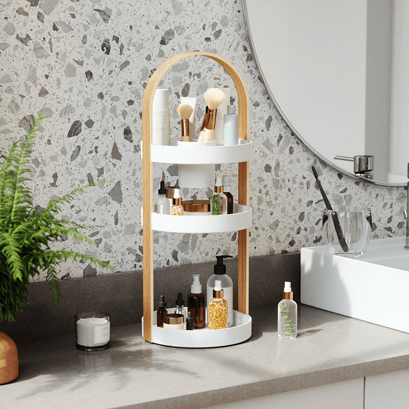 Bellwood Organiser, H50cm, White & Natural