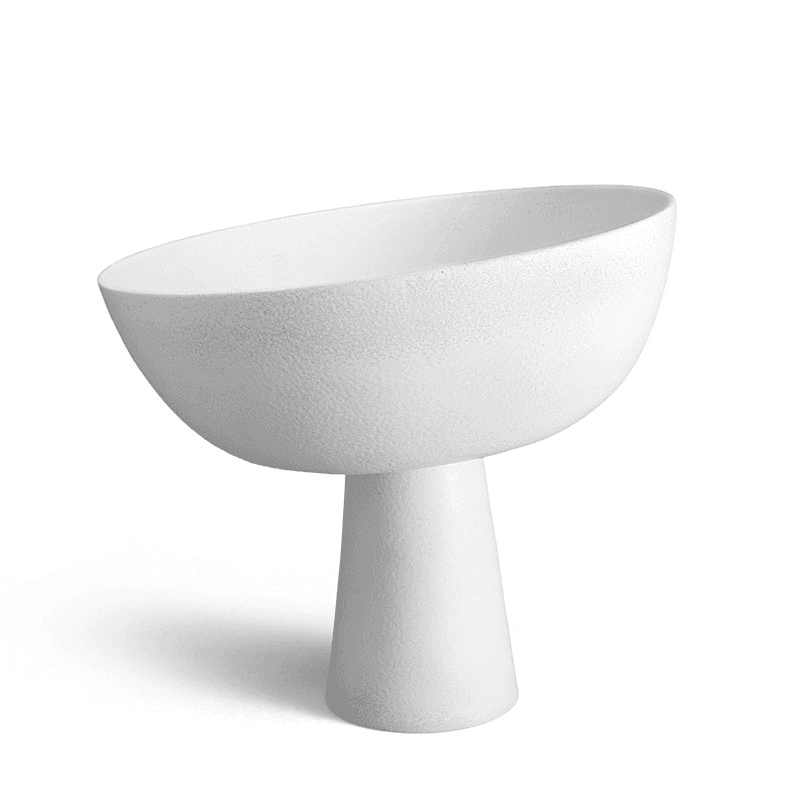 Terra Bowl on Stand, D30cm, Stone