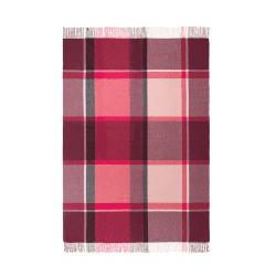 Image showing the Manhattan Plaid Throw, H200cm x W130cm, Bordeaux/Red product.