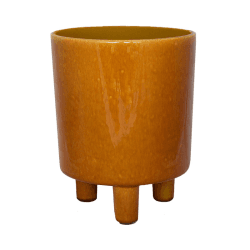 Image showing the Pisa Planter, H20 x W24 x D24cm, Mustard product.