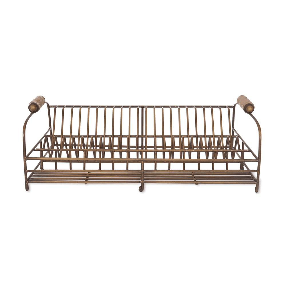Brompton Dish rack, H17.50 x W46.50 x D30cm, antique brass finish