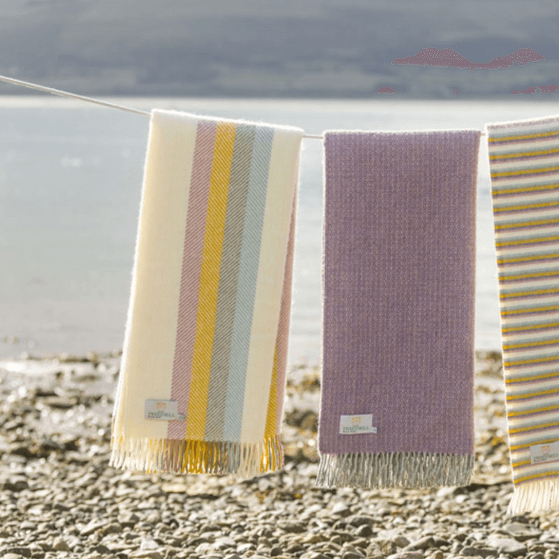 Stripes Throw, 150 x 183cm, Primrose