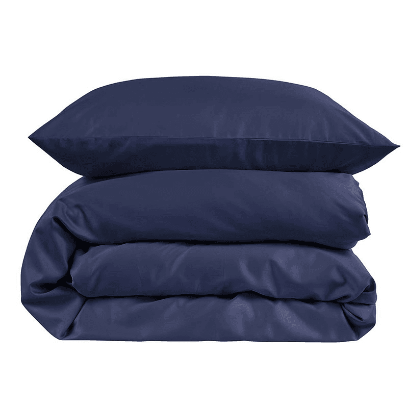 400 Thread Count Sateen Super King Duvet Set, Navy
