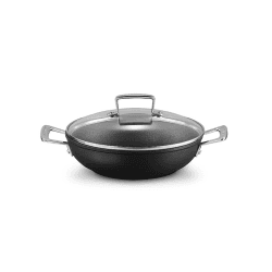 Image showing the Toughened Non-Stick Shallow casserole with glass lid, 24cm - 2.3 litre product.