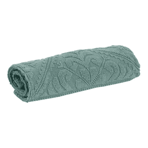 Enzo Bath mat, 54 x 110cm, Green/Grey