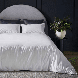 Image showing the Luxe Cotton Super King Duvet Cover, Snow product.
