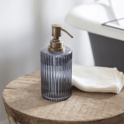 Image showing the Valeska Recycled Glass Soap Dispenser, 450ml, Grey Smoke product.