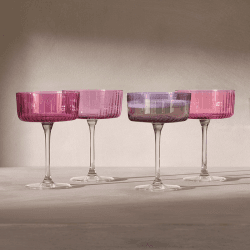 Image showing the Gems Set of 4 Champagne/Cocktail Glasses, 230ml, Garnet product.