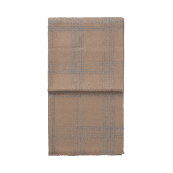Image showing the Check Throw, H190cm x W130cm, Light Grey/Camel product.