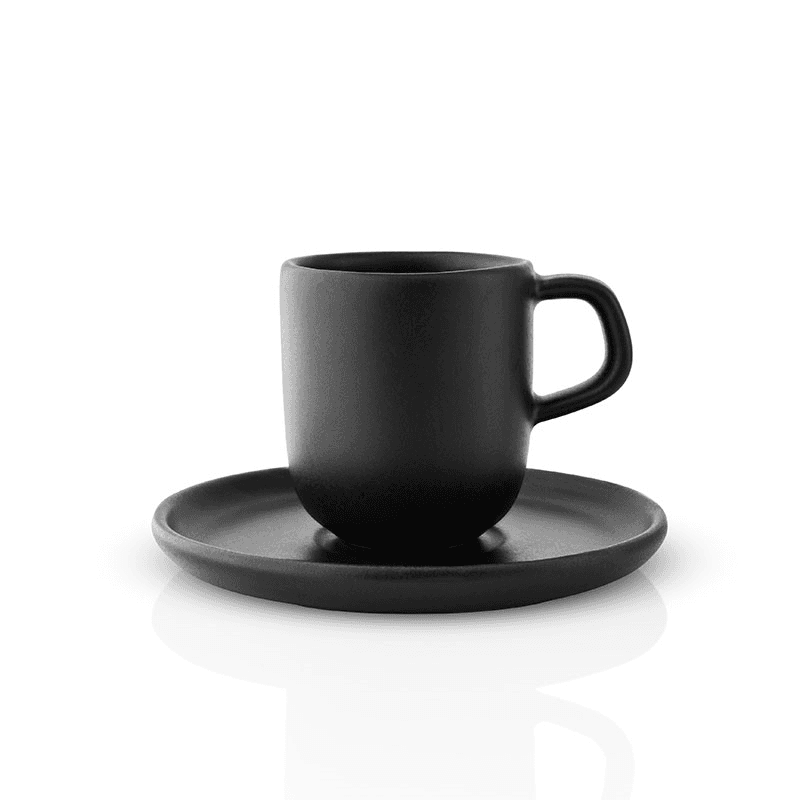 Nordic Kitchen Espresso cup with saucer, Black