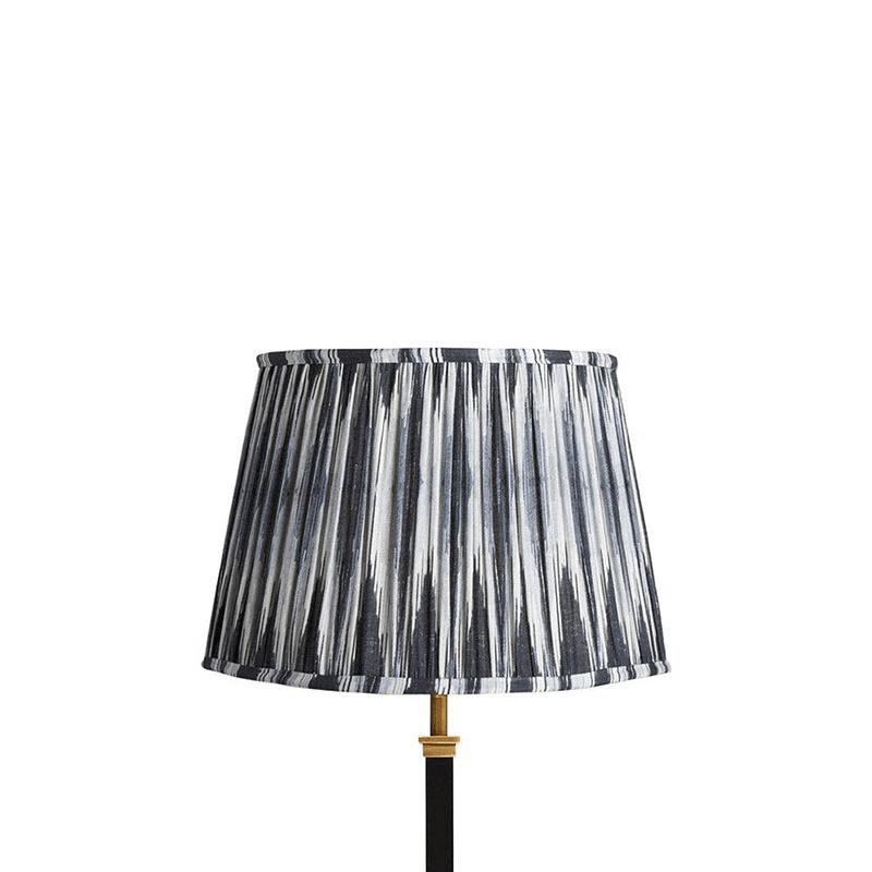 Straight empire Shade, 40cm, black and white Ikat by Matthew Williamson