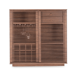 Image showing the Verona Wine Bar, H105 x W105cm, Walnut product.