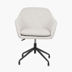 Image showing the Rosolini Linen Mix Swivel Rise and Fall Chair, Pebble product.