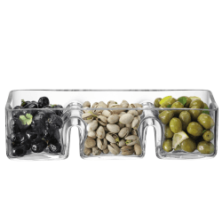 Image showing the Serve Trio dish, 30cm, clear product.
